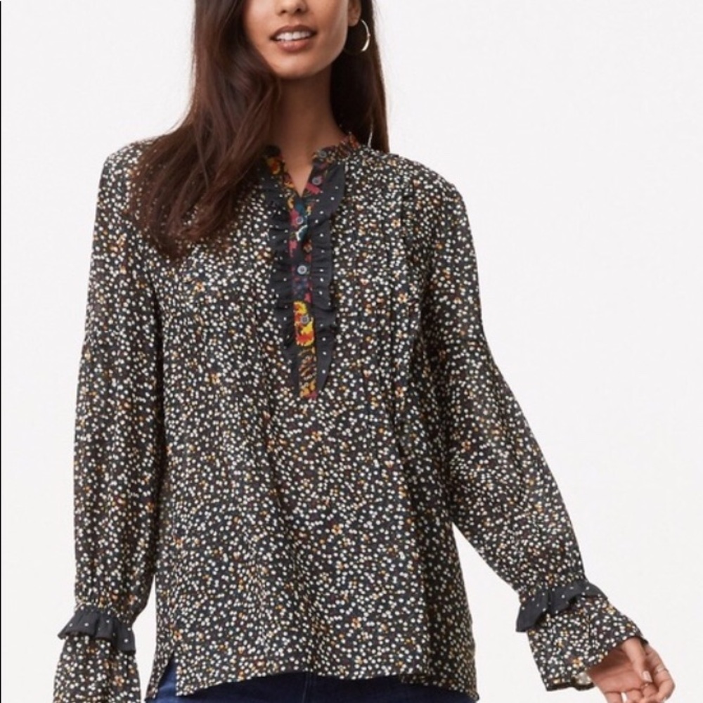 Ann Taylor Loft Garden Party Blouse, NWOT XS